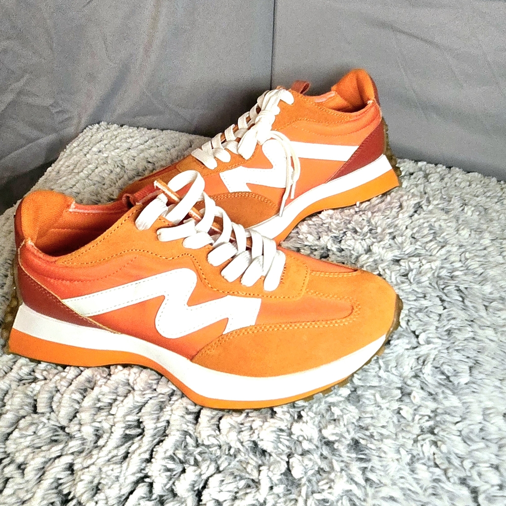 Orange and White Sneakers